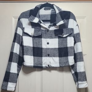 Cropped Fuzzy Shacket